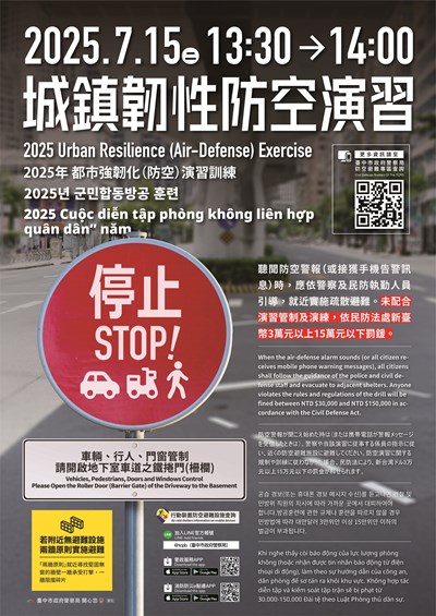 城鎮韌性防空演習八國語言海報(含中文)電子檔2