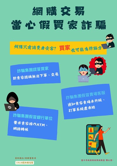 網路交易當心假買家詐騙